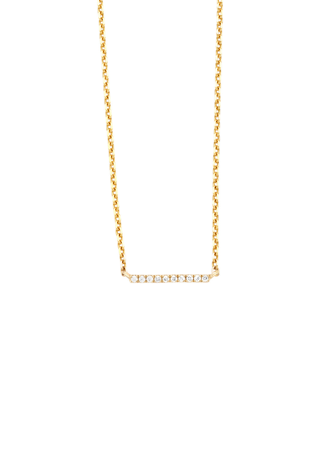 Geelgouden collier, 0.03 ct diamant, Joy