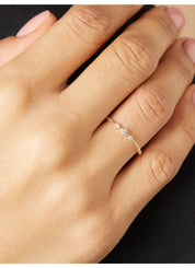 Geelgouden ring, 0.07 ct diamant, Joy