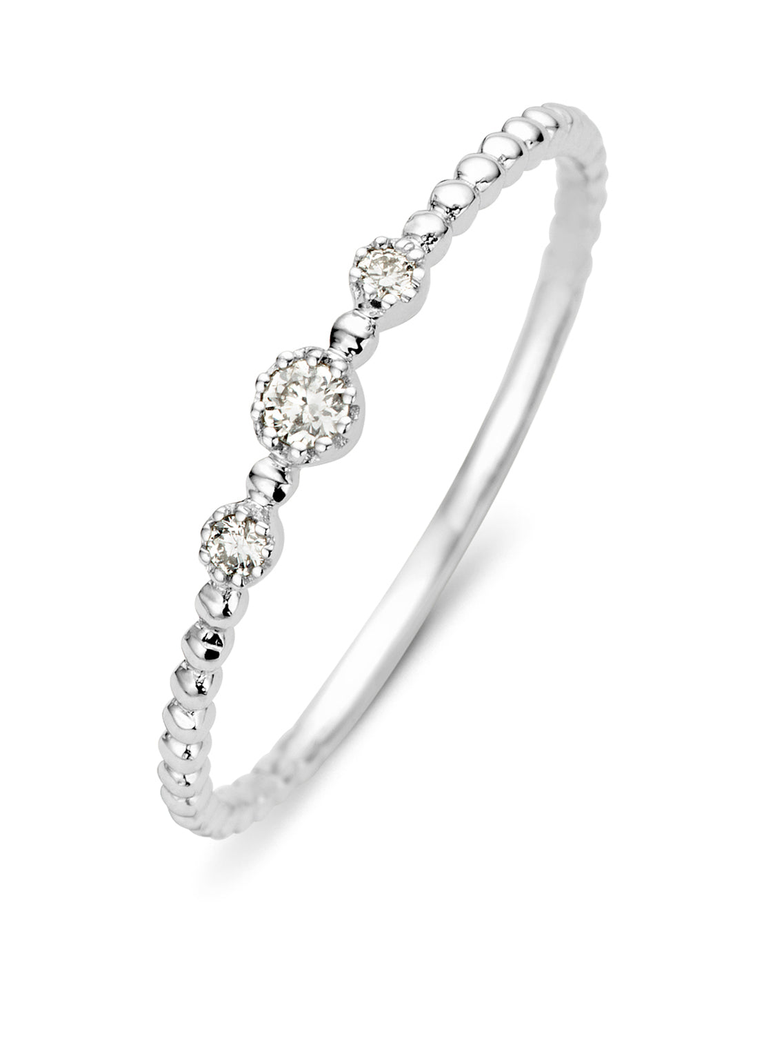 White gold ring, 0.07 CT Diamant, Joy
