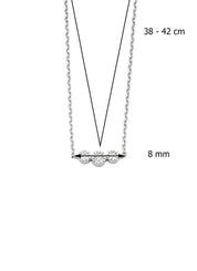 Witgouden collier, 0.11 ct diamant, Joy