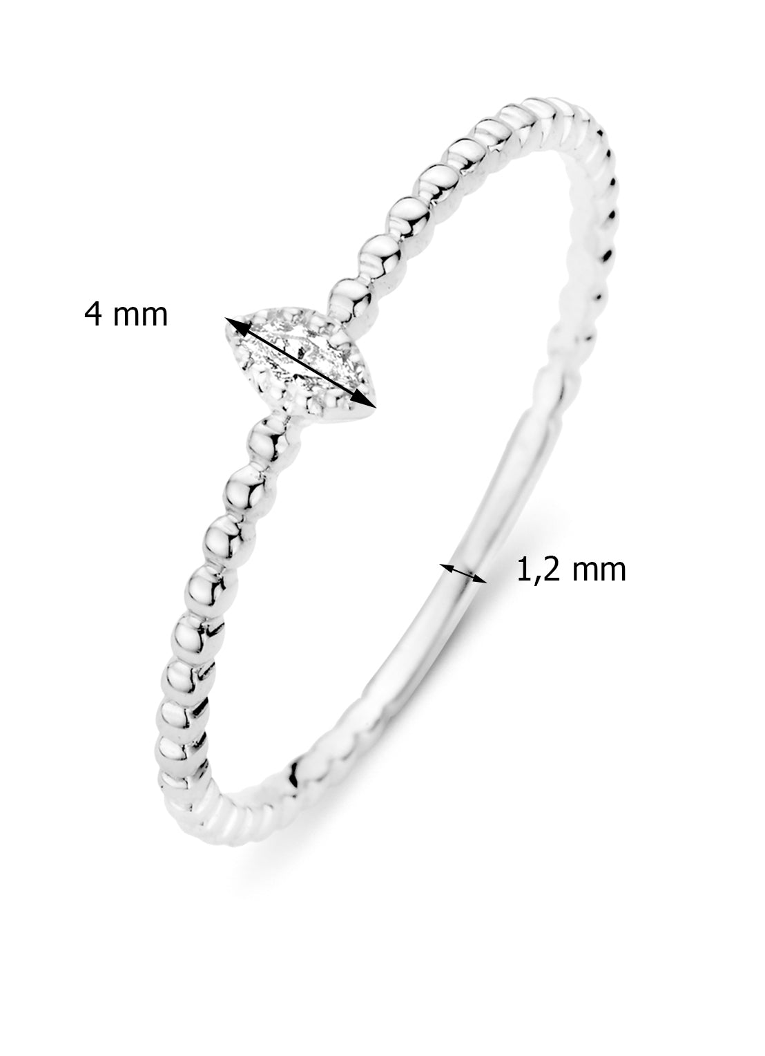 White gold ring, 0.04 CT Diamant, Joy