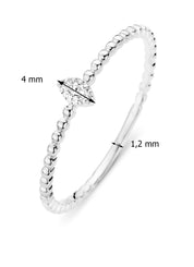 Witgouden ring, 0.04 ct diamant, Joy
