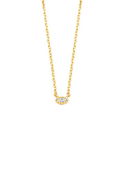 Geelgouden collier, 0.04 ct diamant, Joy