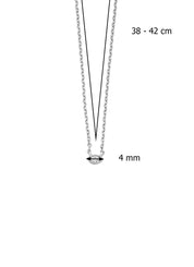 Witgouden collier, 0.04 ct diamant, Joy