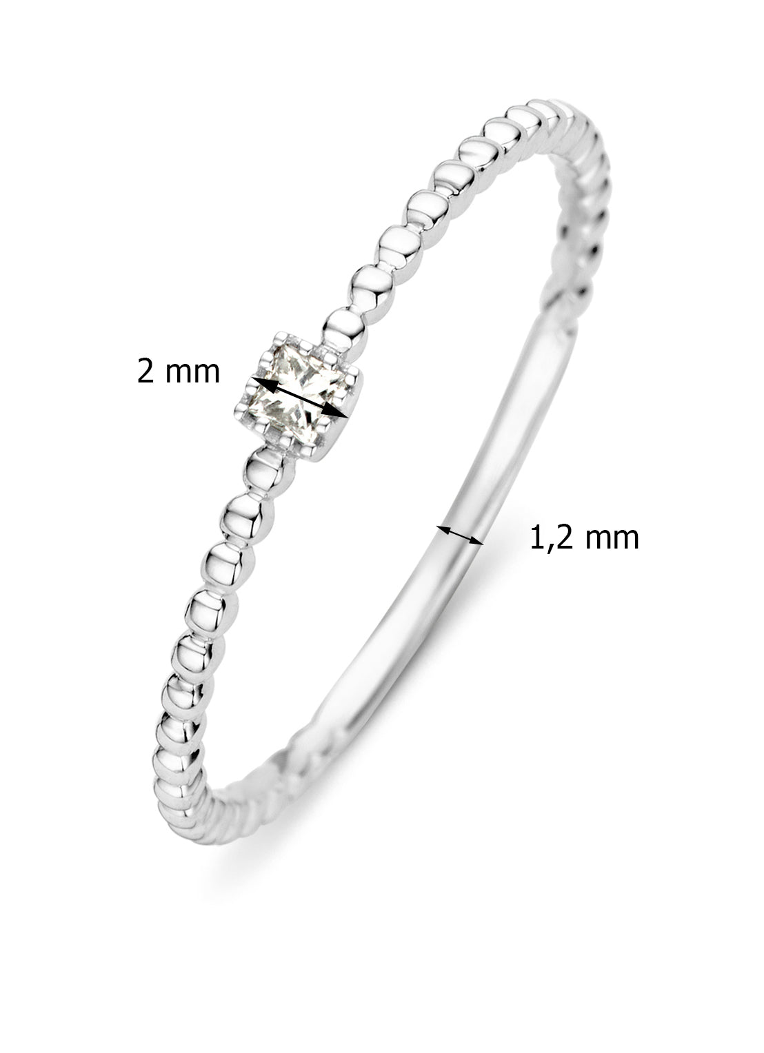 White gold ring, 0.04 CT Diamant, Joy