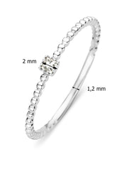 Witgouden ring, 0.04 ct diamant, Joy