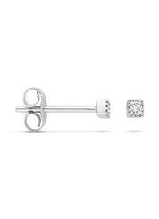 Witgouden oorsieraden, 0.08 ct diamant, Joy