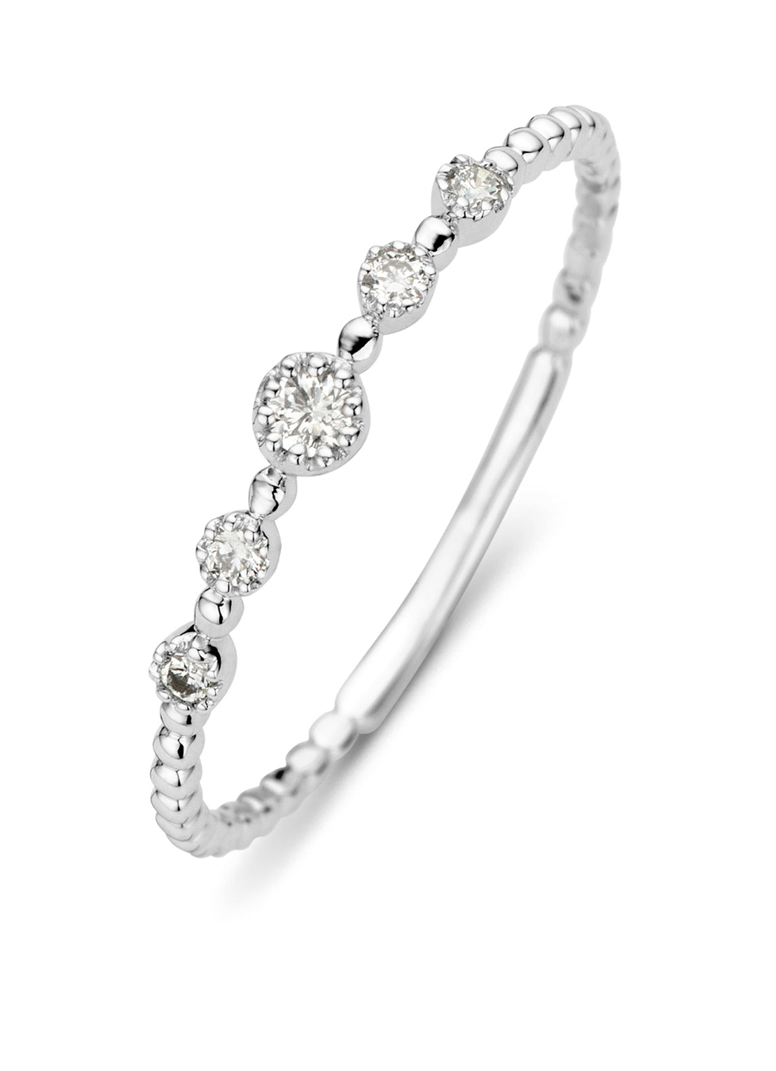 White gold ring, 0.09 CT Diamant, Joy