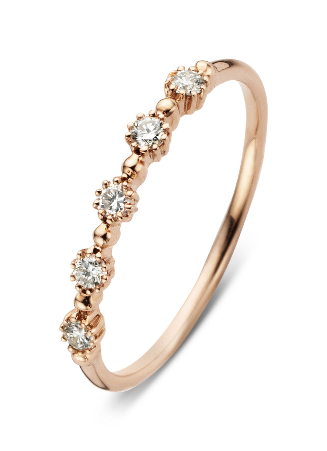 Roségouden ring, 0.17 ct diamant, Joy