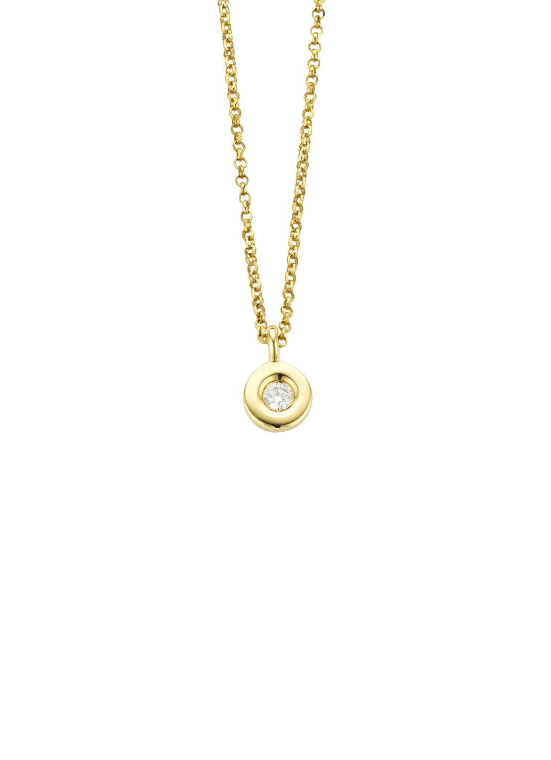 Birthstones Golden Pendant With Collier April