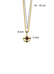Birthstones Golden Pendant with Colorstone January