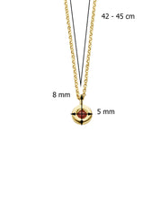 Birthstones Golden Pendant With Collier July
