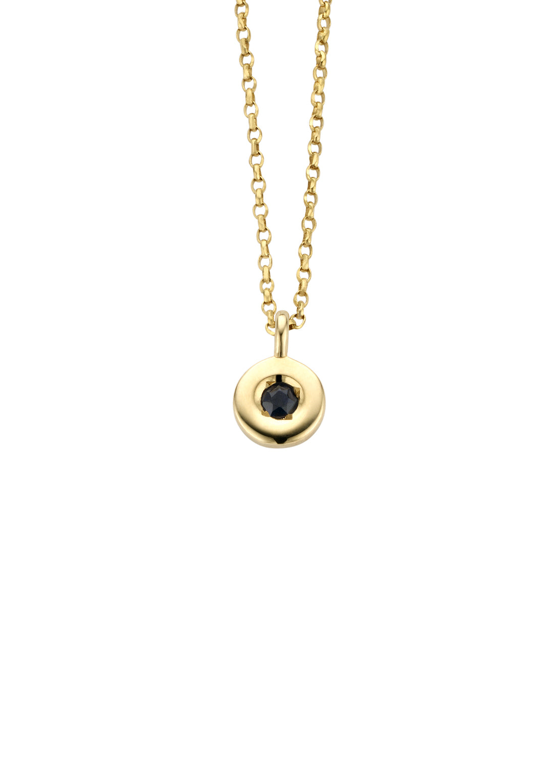 Birthstones Golden Pendant with Colorstone September