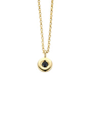 Birthstones Golden Pendant with Colorstone September