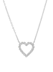 White gold necklace, 0.25 CT Diamant, Hearts & Arrows
