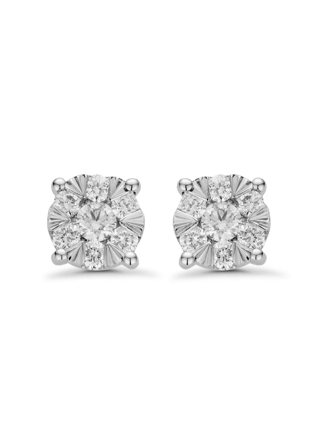 Gold earrings, 0.27 ct diamond, Enchanted