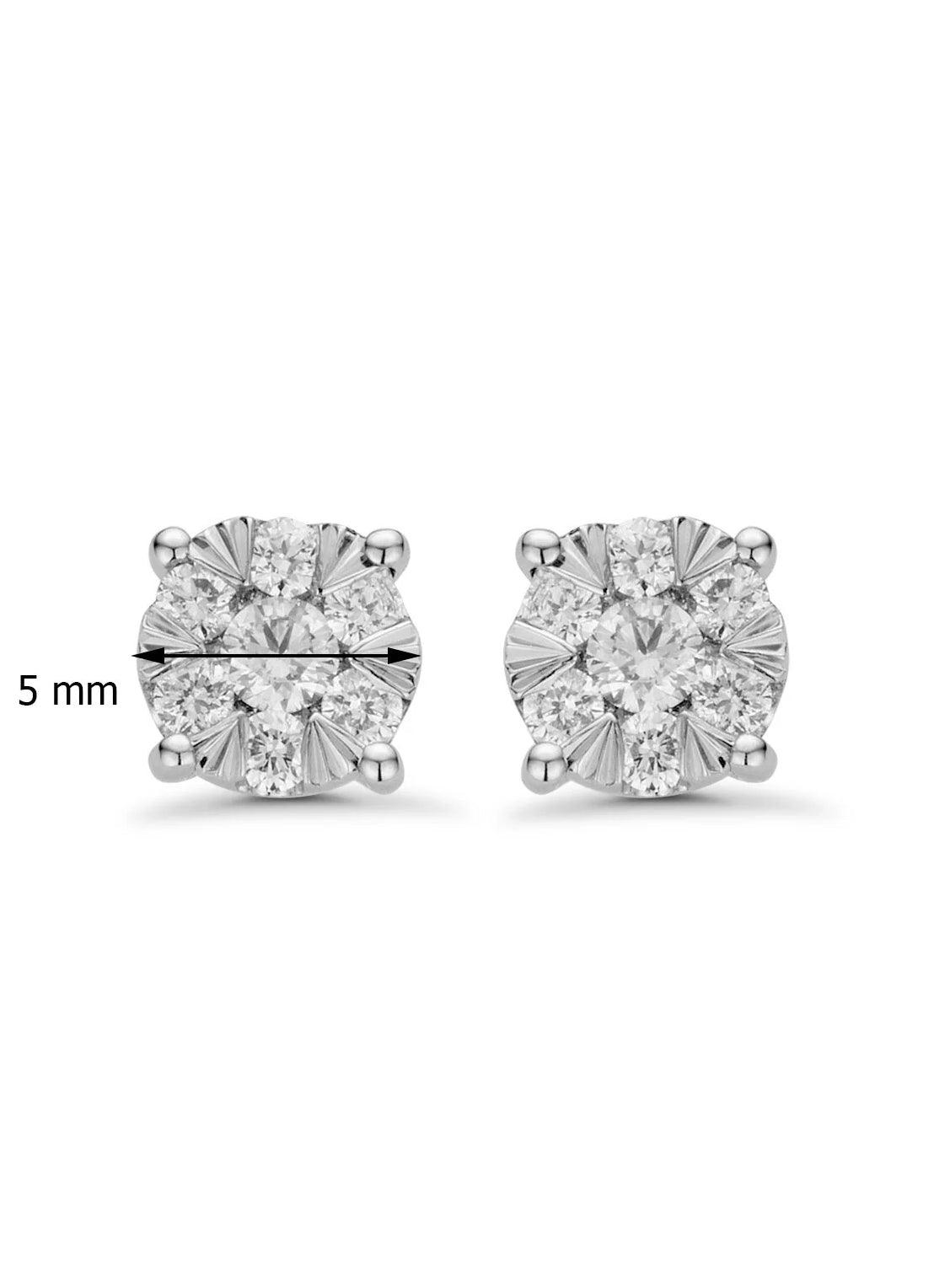 Gold earrings, 0.27 ct diamond, Enchanted