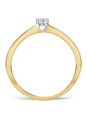 Gouden ring, 0.15 ct diamant, Starlight
