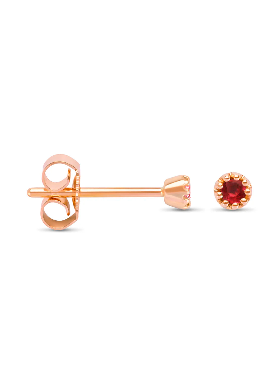 Roségouden oorsieraden, 0.10 ct robijn, Joy
