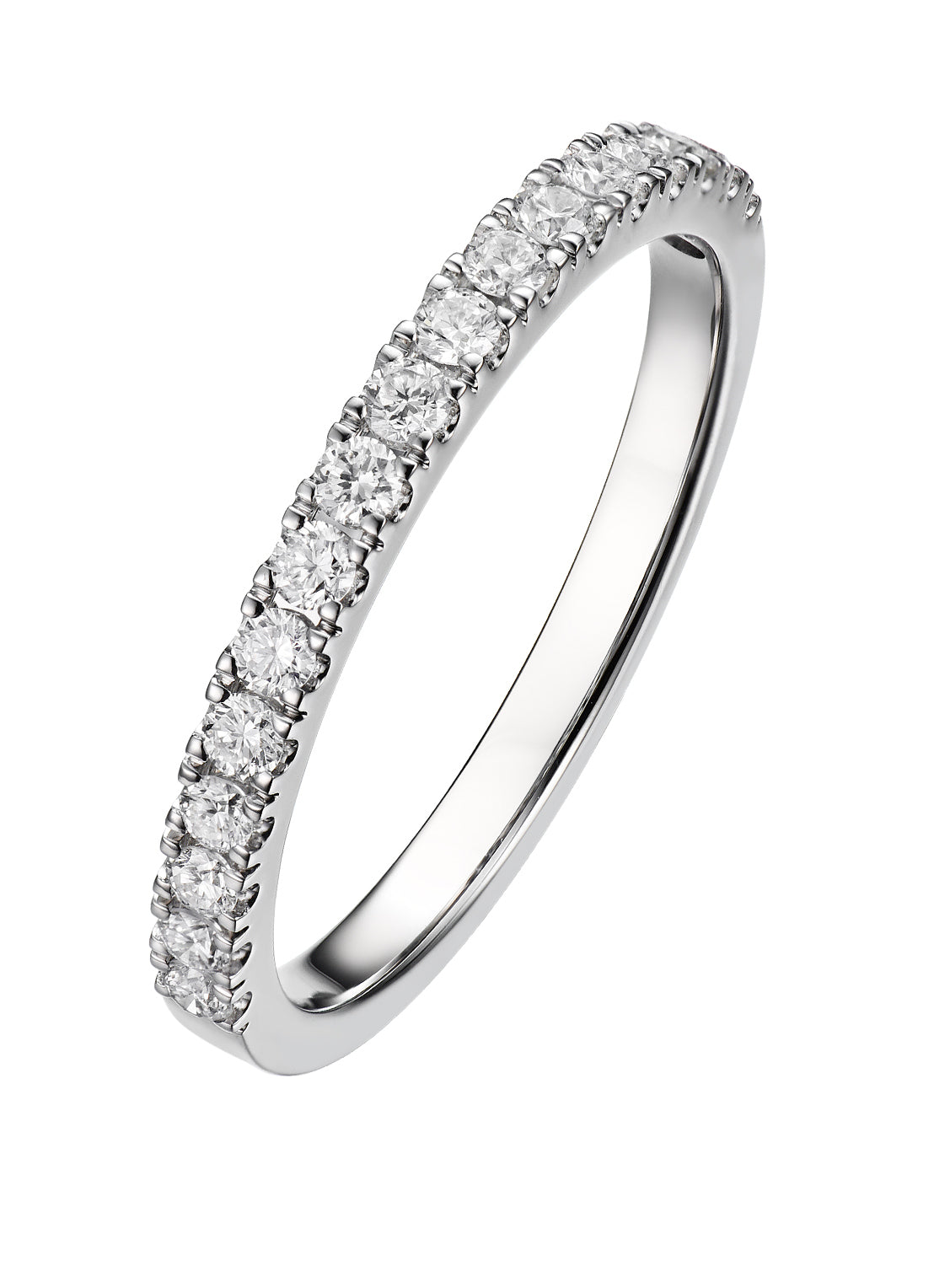 Witgouden ring, 0.26 ct diamant, Wedding