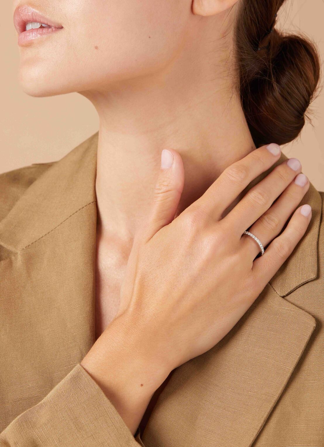 Witgouden ring, 0.33 ct diamant, Wedding