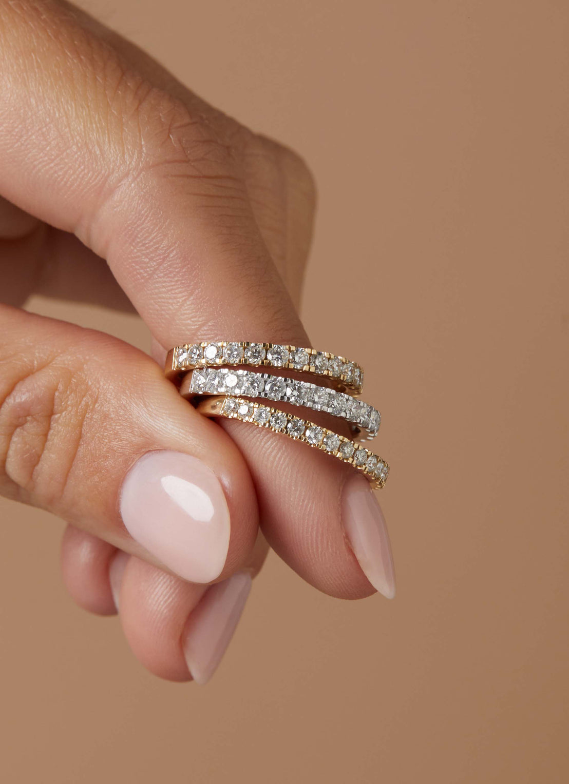 White gold ring, 0.76 ct diamond, wedding
