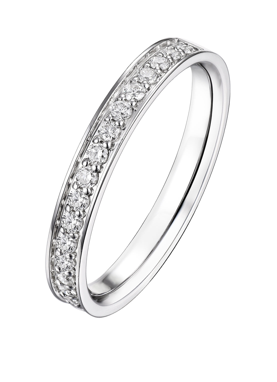 Witgouden ring, 0.27 ct diamant, Wedding