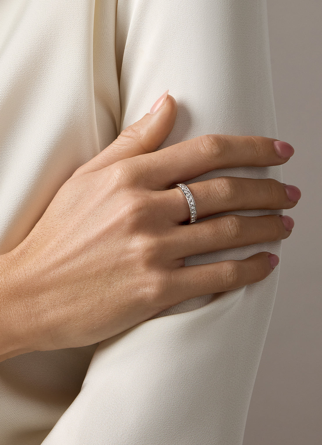 White gold ring, 0.50 ct diamond, wedding