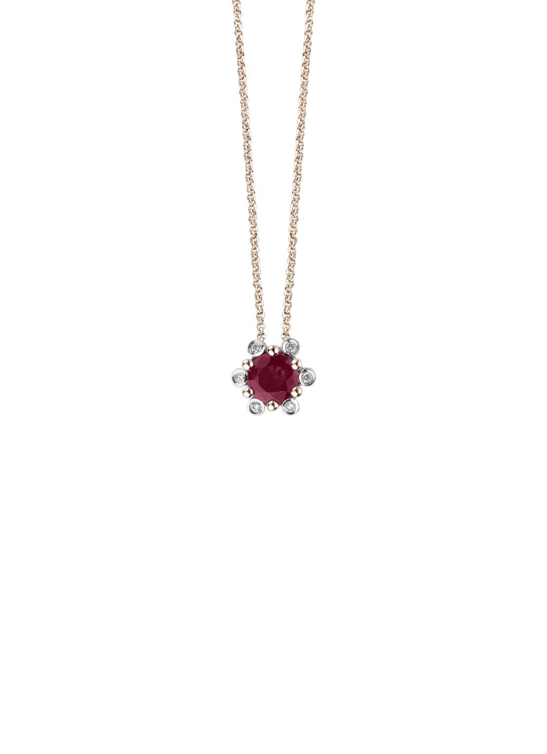 Rose gold pendant, 0.44 ct ruby, Empress
