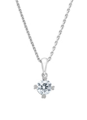 White gold pendant, 0.40 CT Diamant, Hearts & Arrows