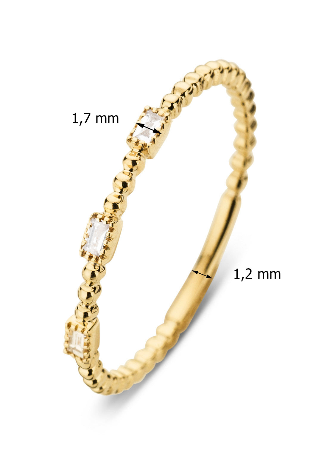 Geelgouden ring, 0.06 ct diamant, Joy