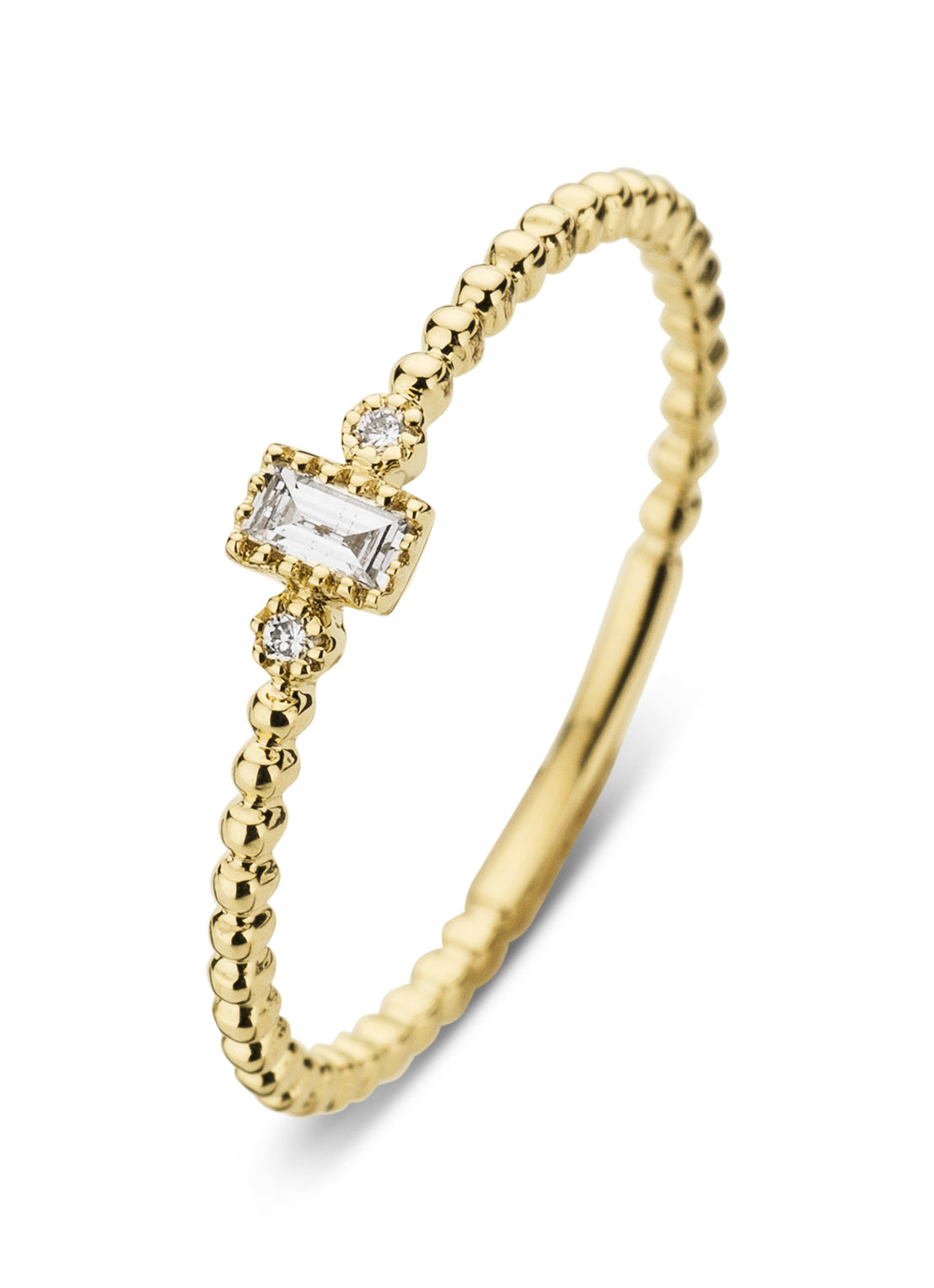 Geelgouden ring, 0.07 ct diamant, Joy