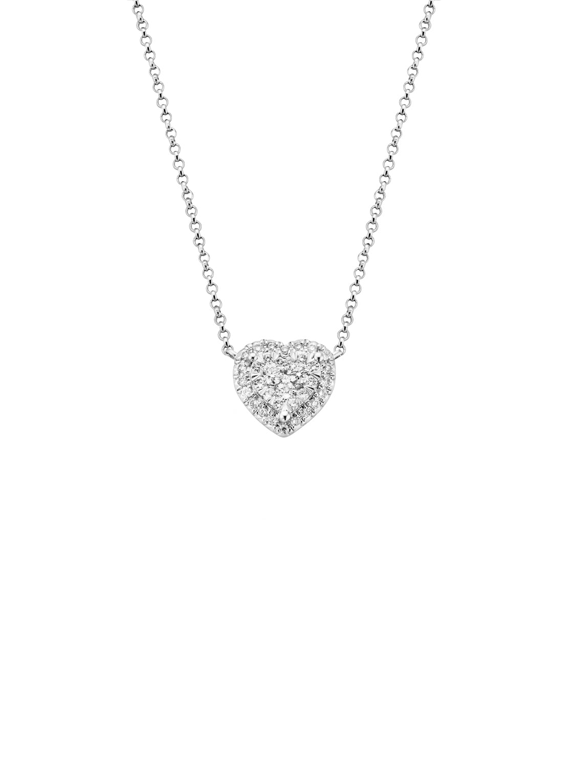 Witgouden collier, 0.30 ct diamant, Enchanted