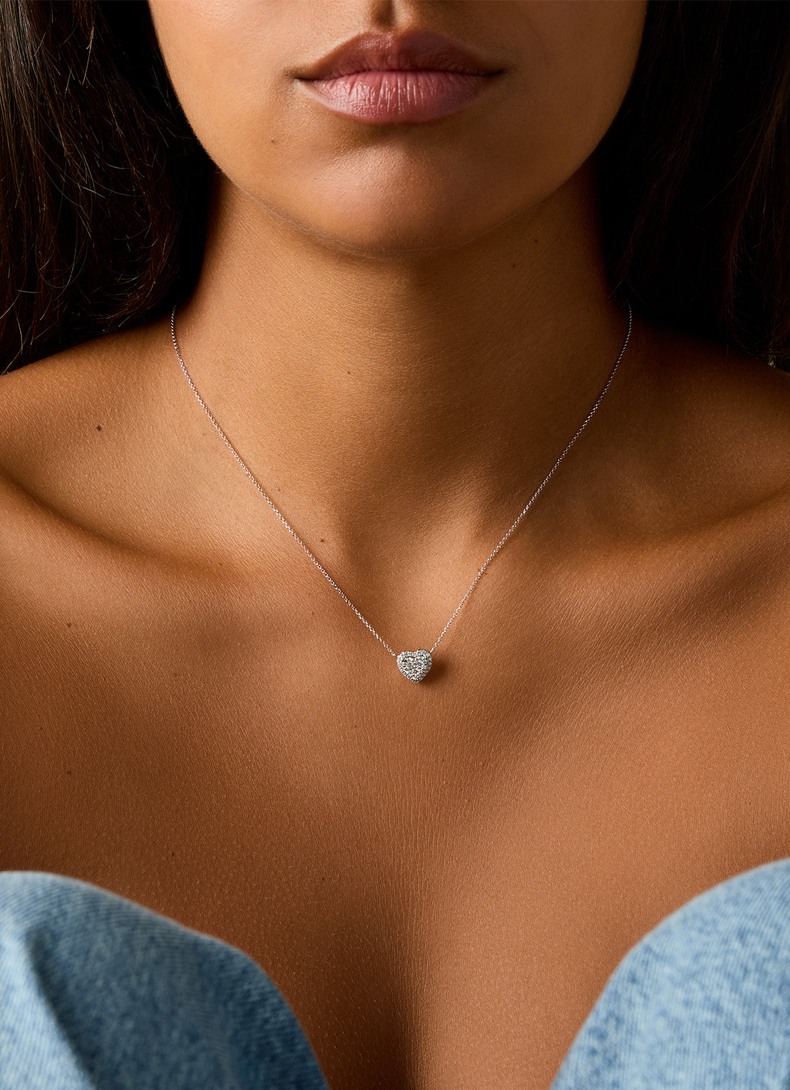 Witgouden collier, 0.30 ct diamant, Enchanted