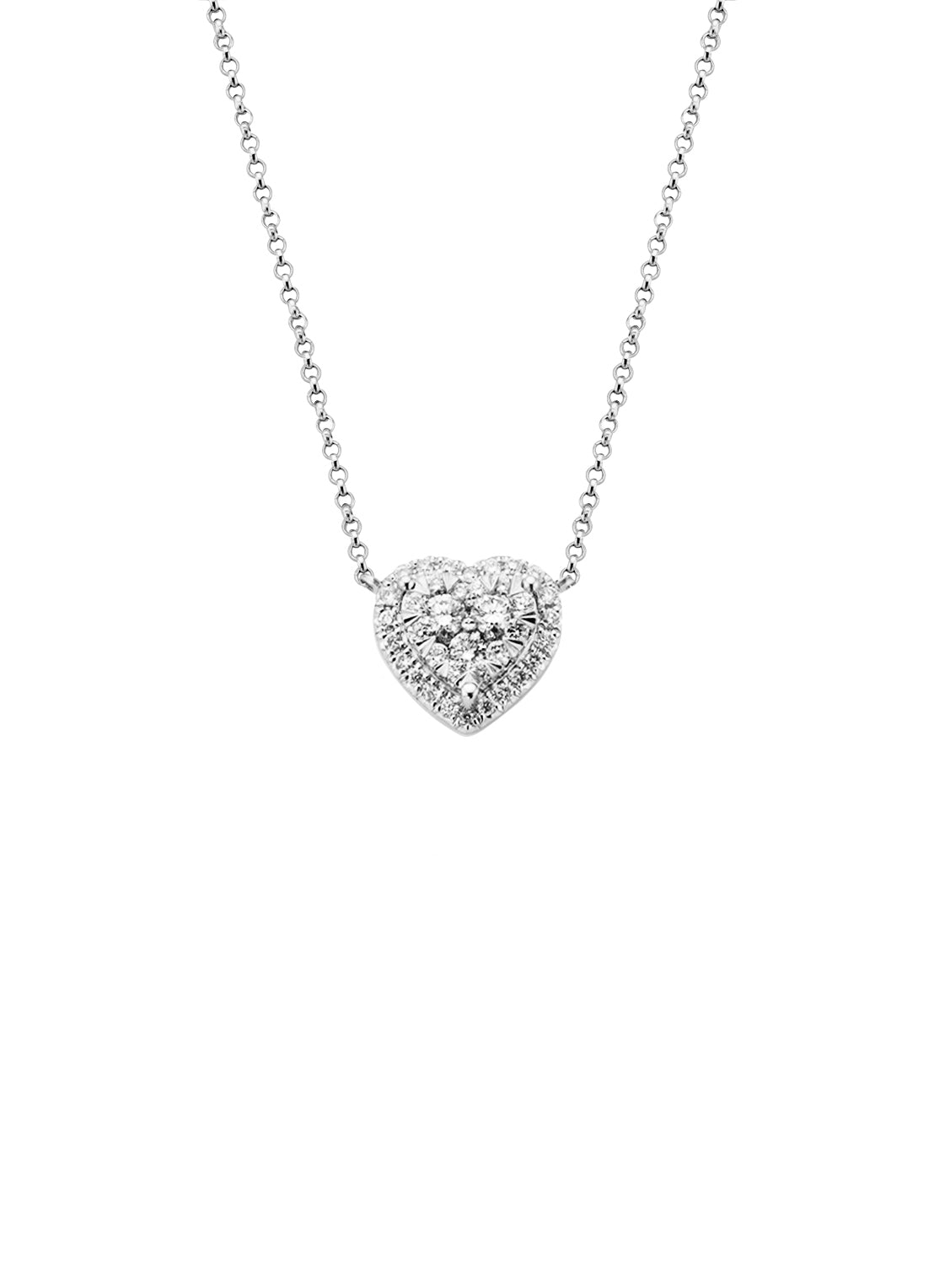 Witgouden collier, 0.39 ct diamant, Enchanted