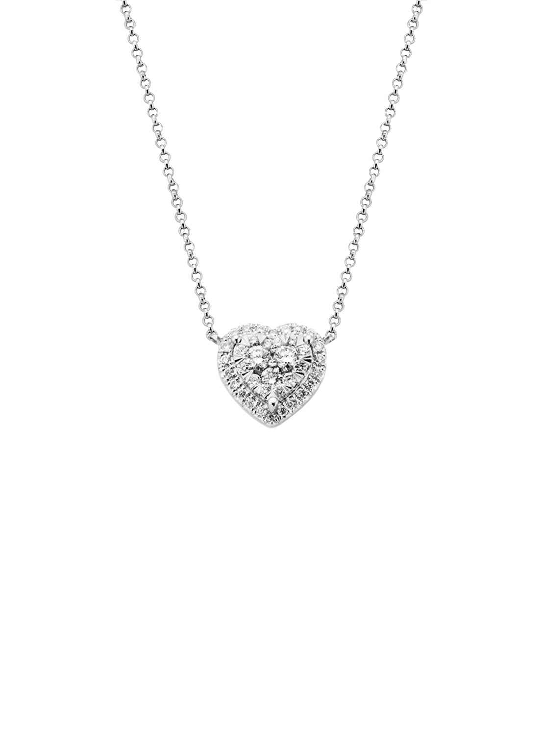 Witgouden collier, 0.39 ct diamant, Enchanted