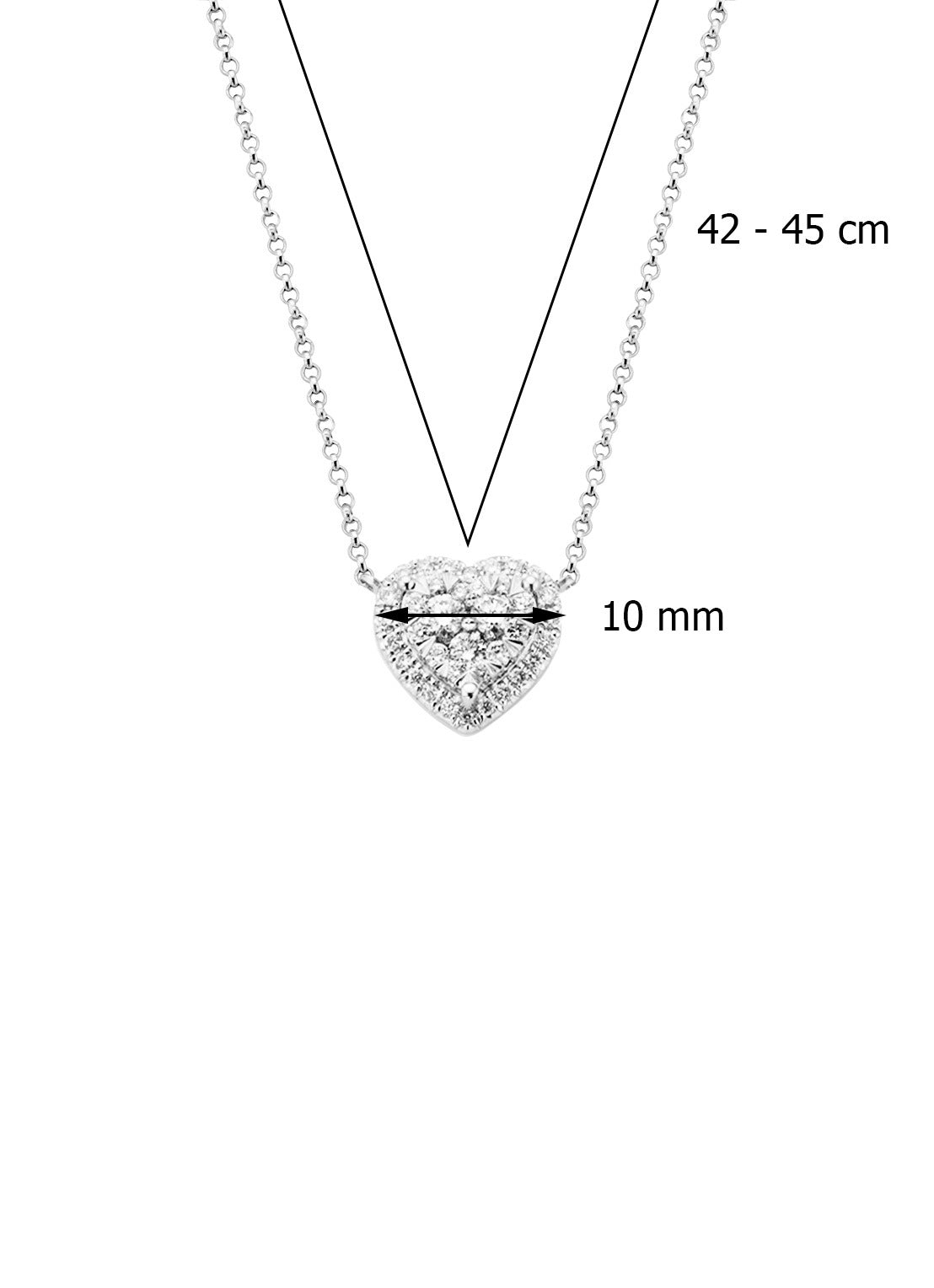 Witgouden collier, 0.39 ct diamant, Enchanted