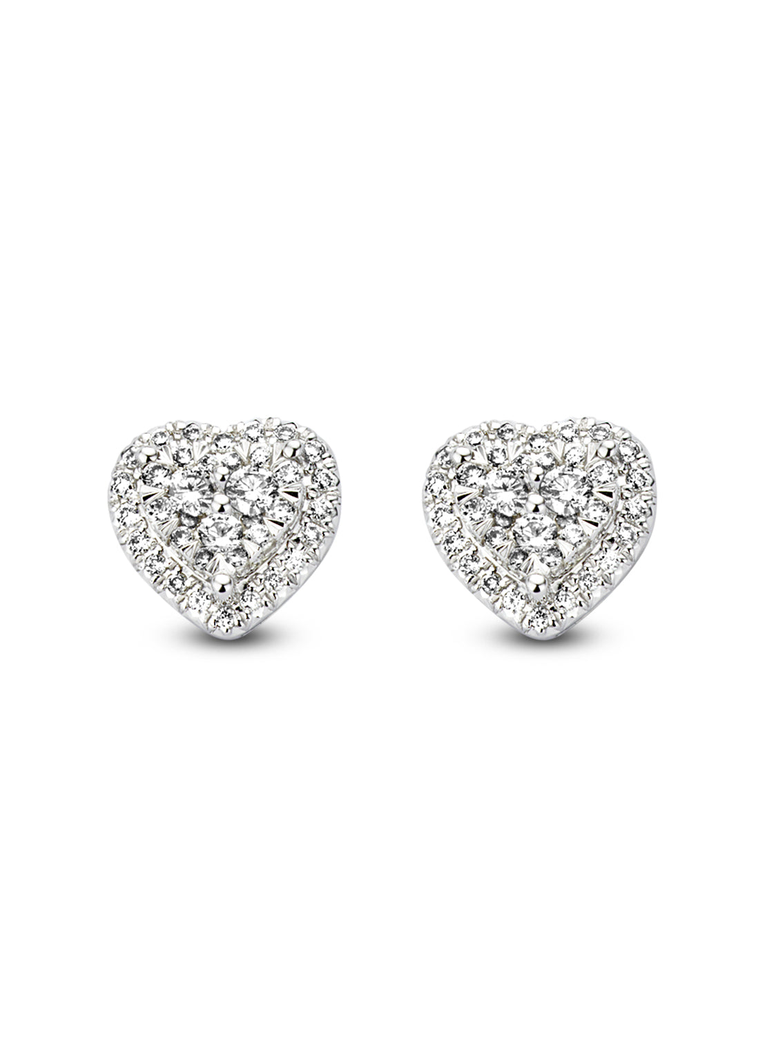 White gold earrings, 0.54 ct diamond, Enchanted