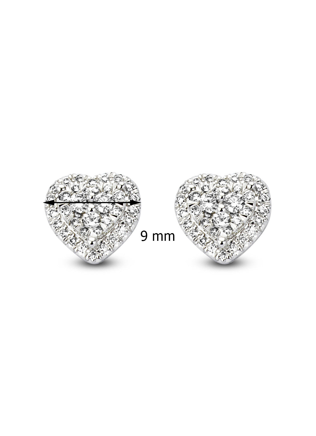 White gold earrings, 0.54 ct diamond, Enchanted