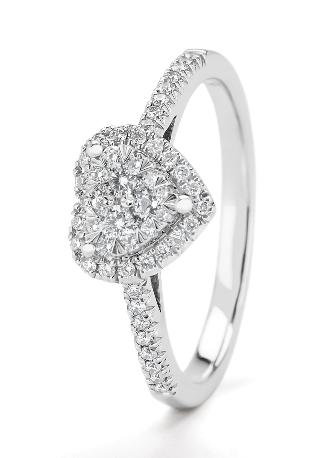 White gold ring, 0.37 ct diamond, Enchanted