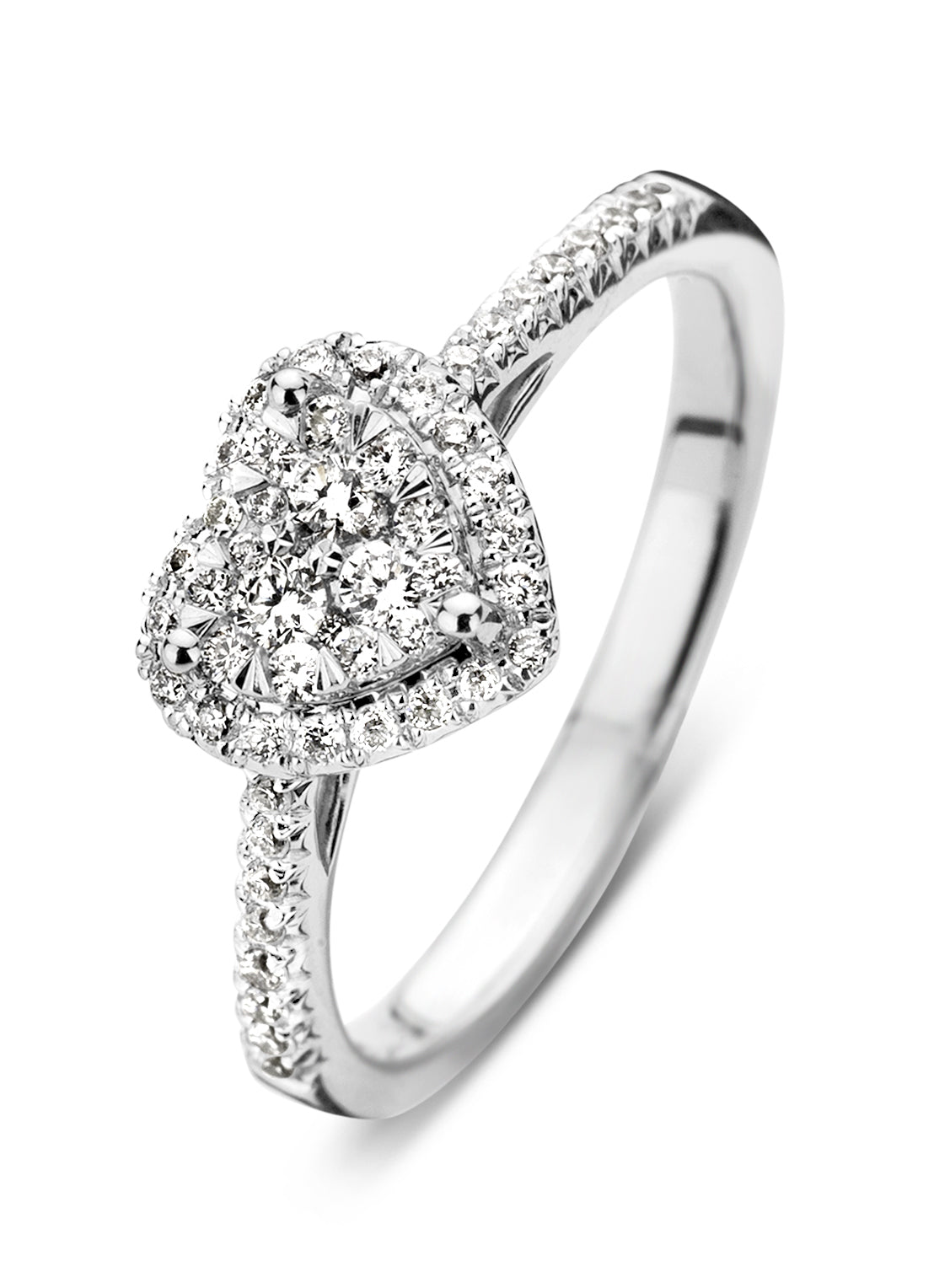 Witgouden ring, 0.37 ct diamant, Enchanted