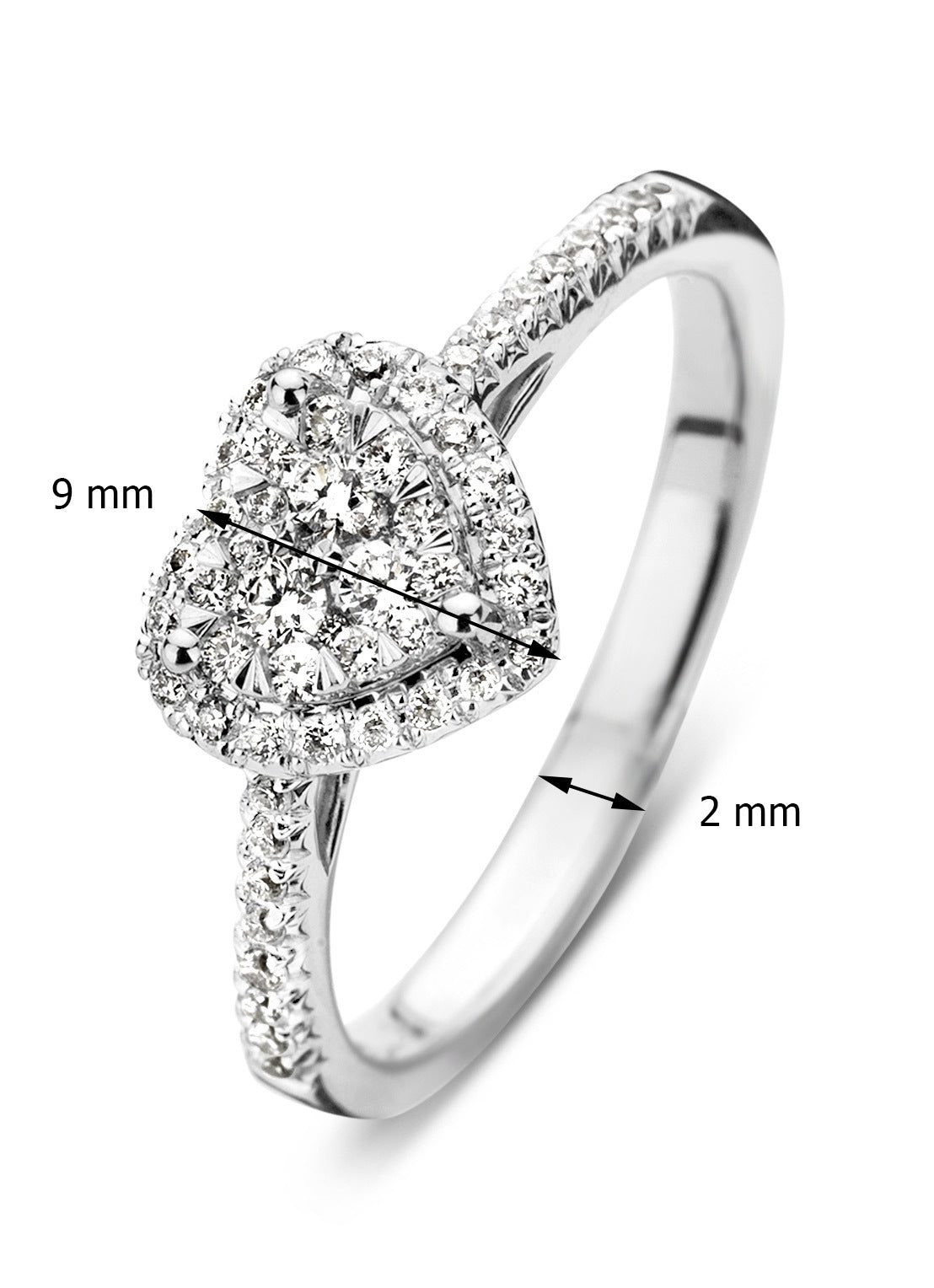 Witgouden ring, 0.37 ct diamant, Enchanted