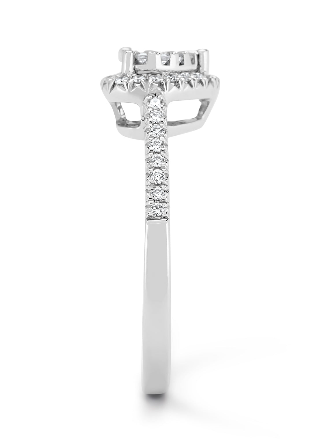 Witgouden ring, 0.37 ct diamant, Enchanted