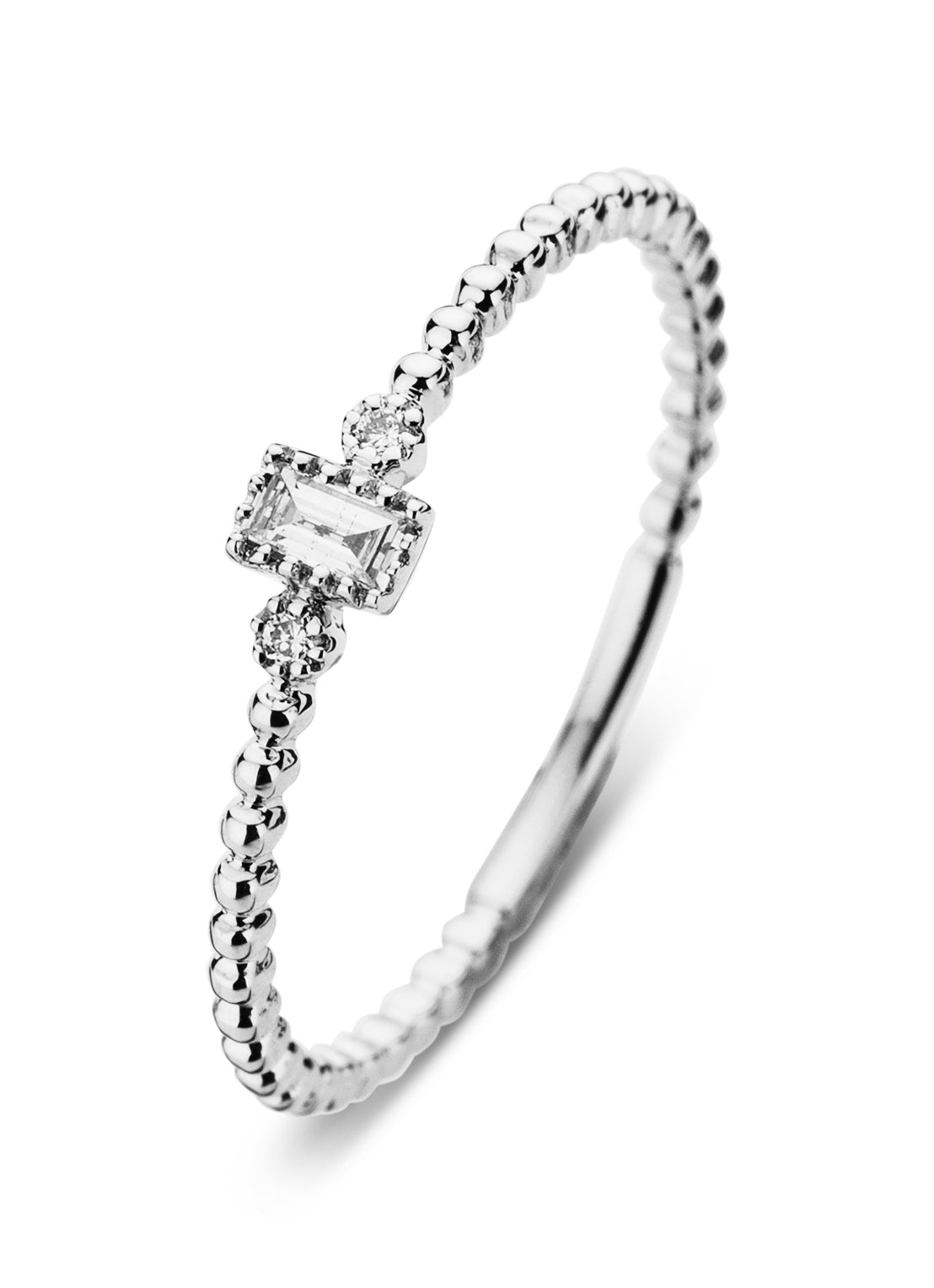 Witgouden ring, 0.07 ct diamant, Joy