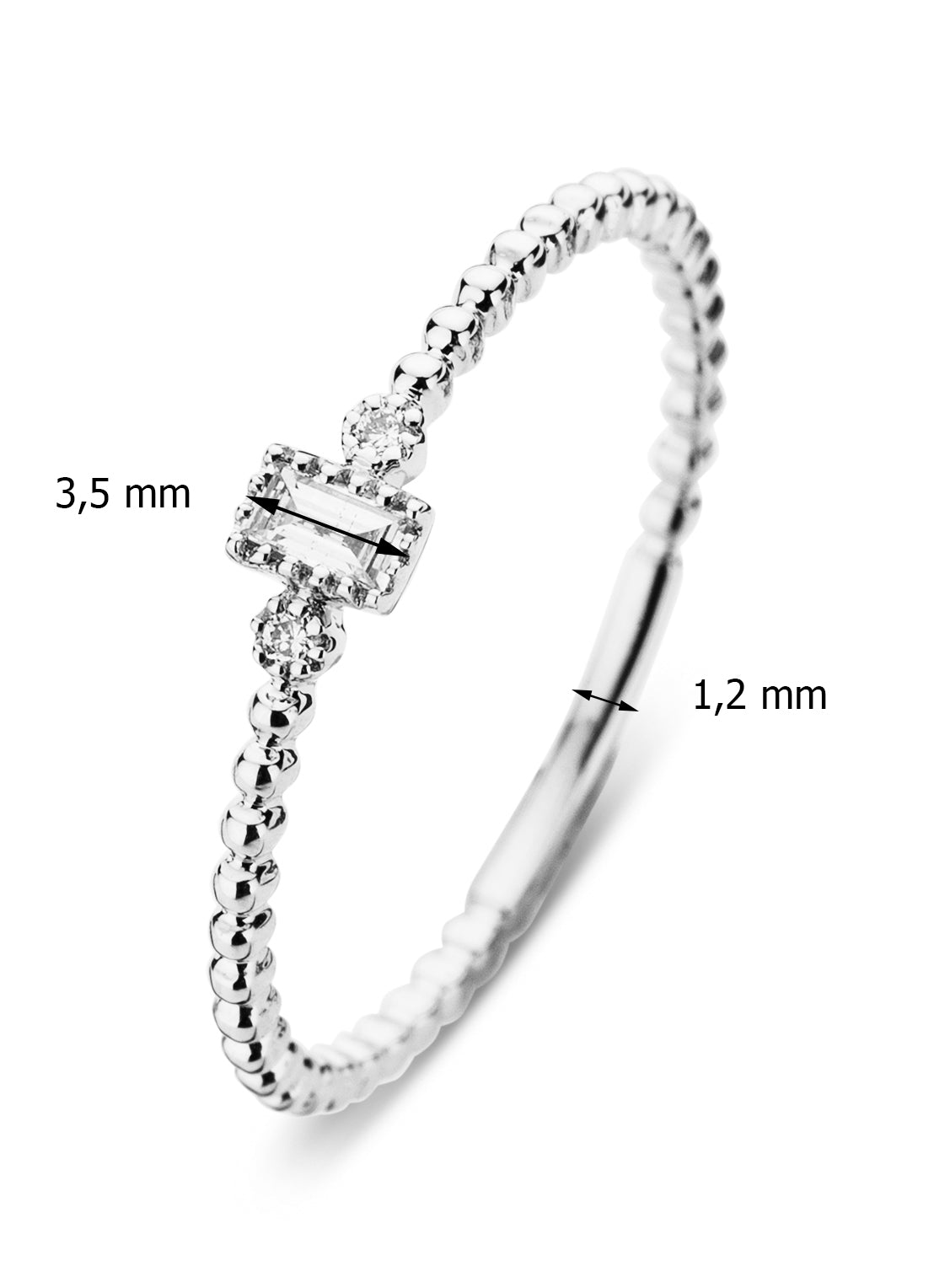 Witgouden ring, 0.07 ct diamant, Joy