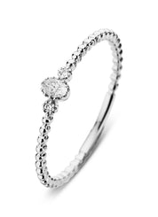 Witgouden ring, 0.09 ct diamant, Joy