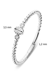 Witgouden ring, 0.09 ct diamant, Joy