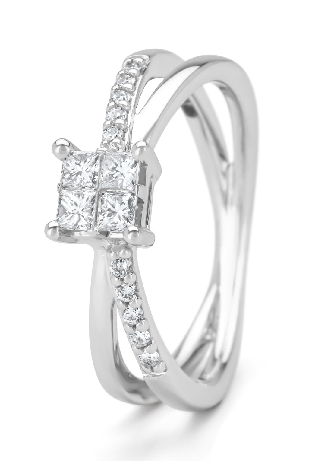 Witgouden ring, 0.31 ct diamant, Fourever
