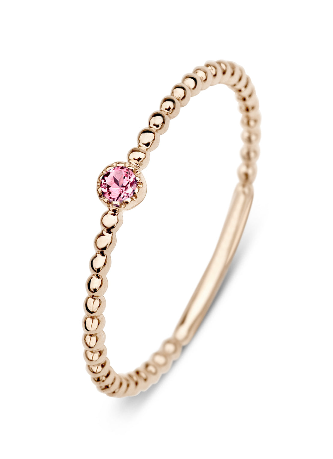 Roségouden ring, 0.04 ct toermalijn, Joy