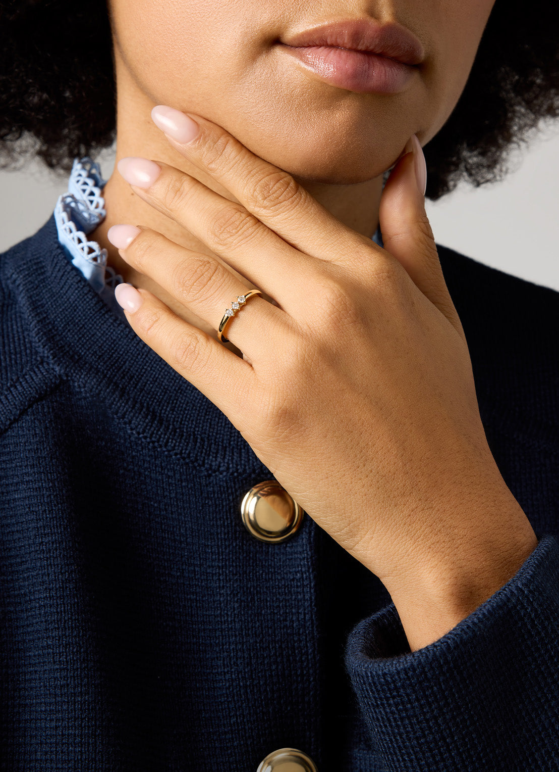 Geelgouden ring, 0.15 ct diamant, Hearts & Arrows